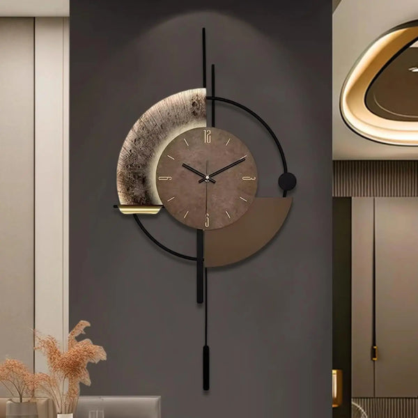 A Prairie Dawn Tianji Star 46cm Retro Rotating Gear Wall Clock – Silent Quartz Timepiece