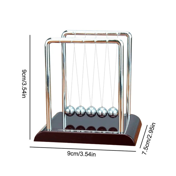 A Prairie Dawn Newton’s Cradle Desk Toy – Steel Balance Ball Physics Decoration for Office & Home