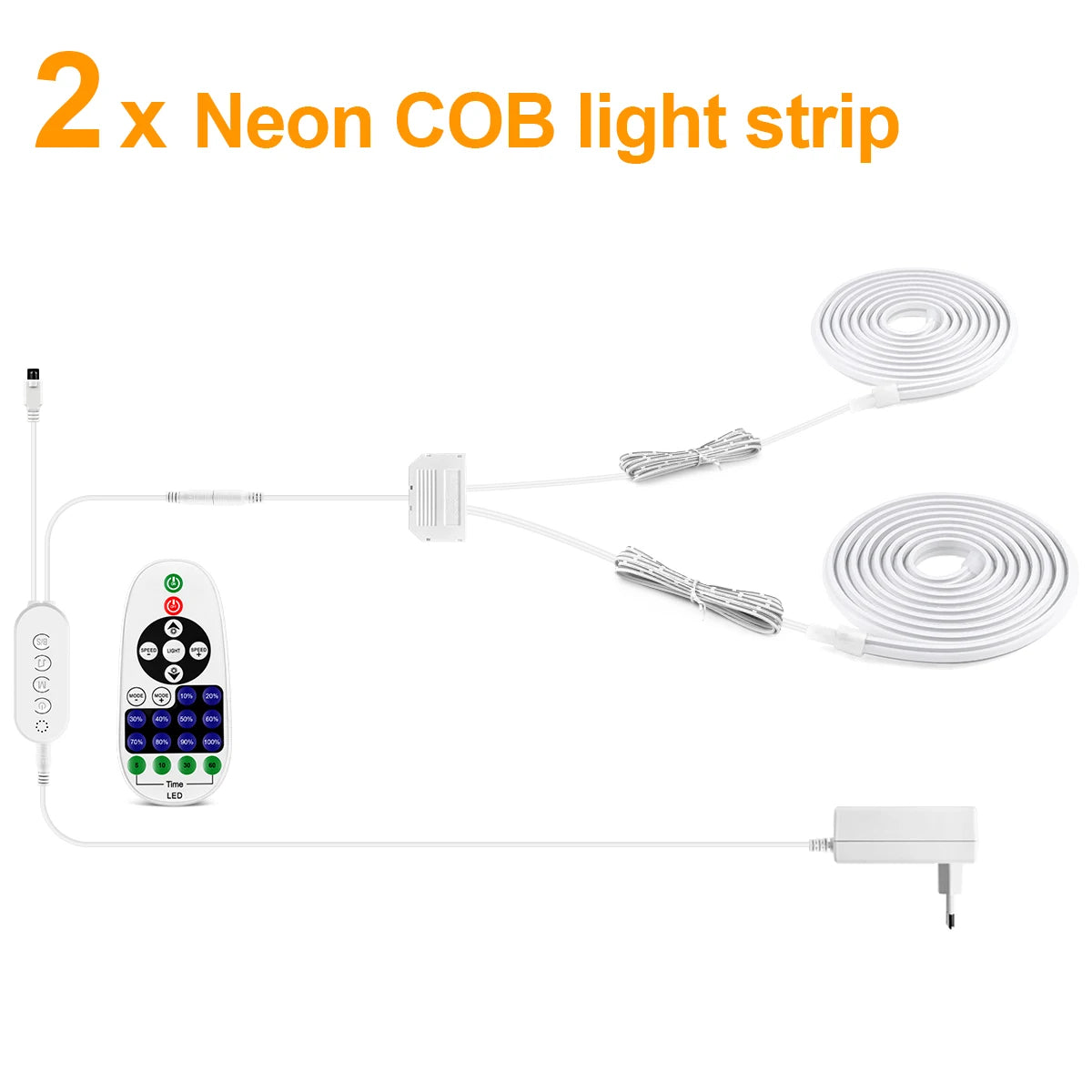 Bluetooth Dimmable COB LED Neon Strip Light – Waterproof Flexible Ambient Room Lighting