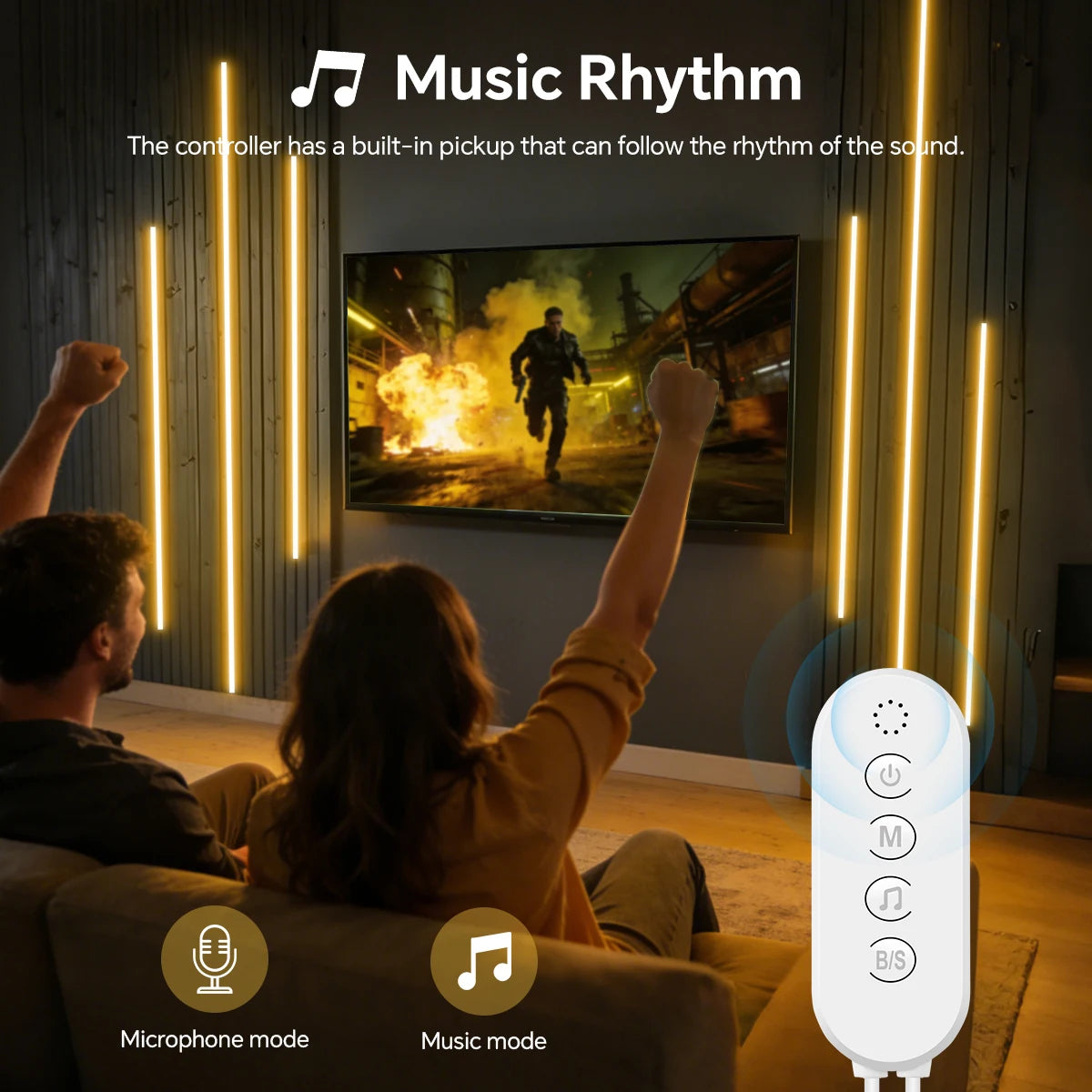 ambient led strip lighting bedroom wall decor