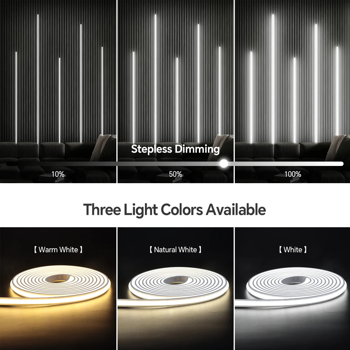 cob neon light in gaming room setup