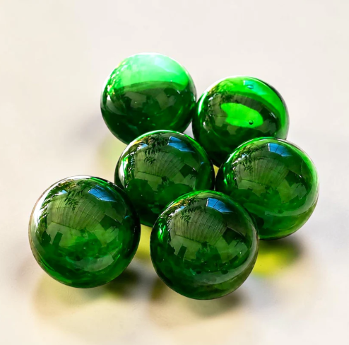 Eco-friendly green glass bowl fillers
