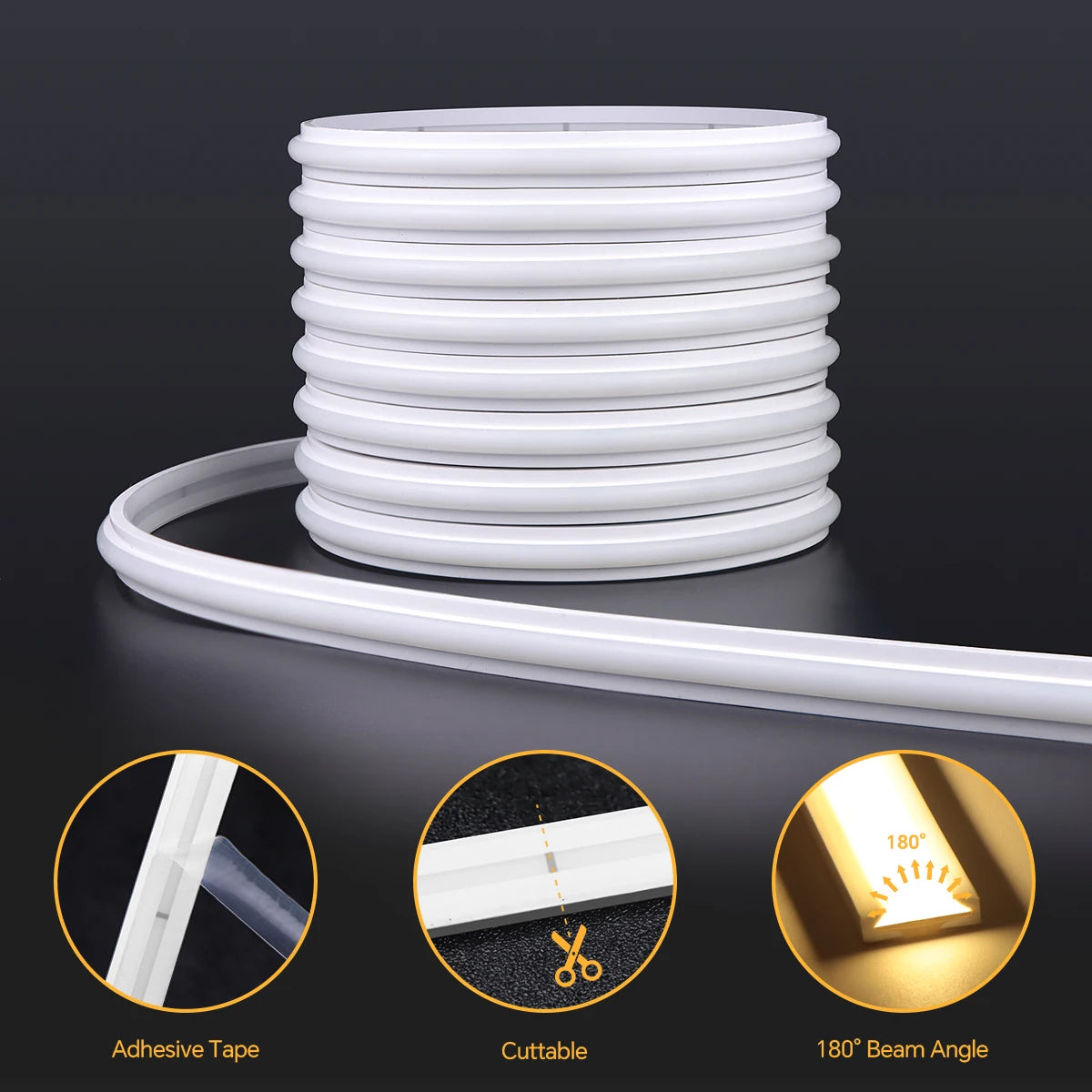 flexible led strip light curved design close up
