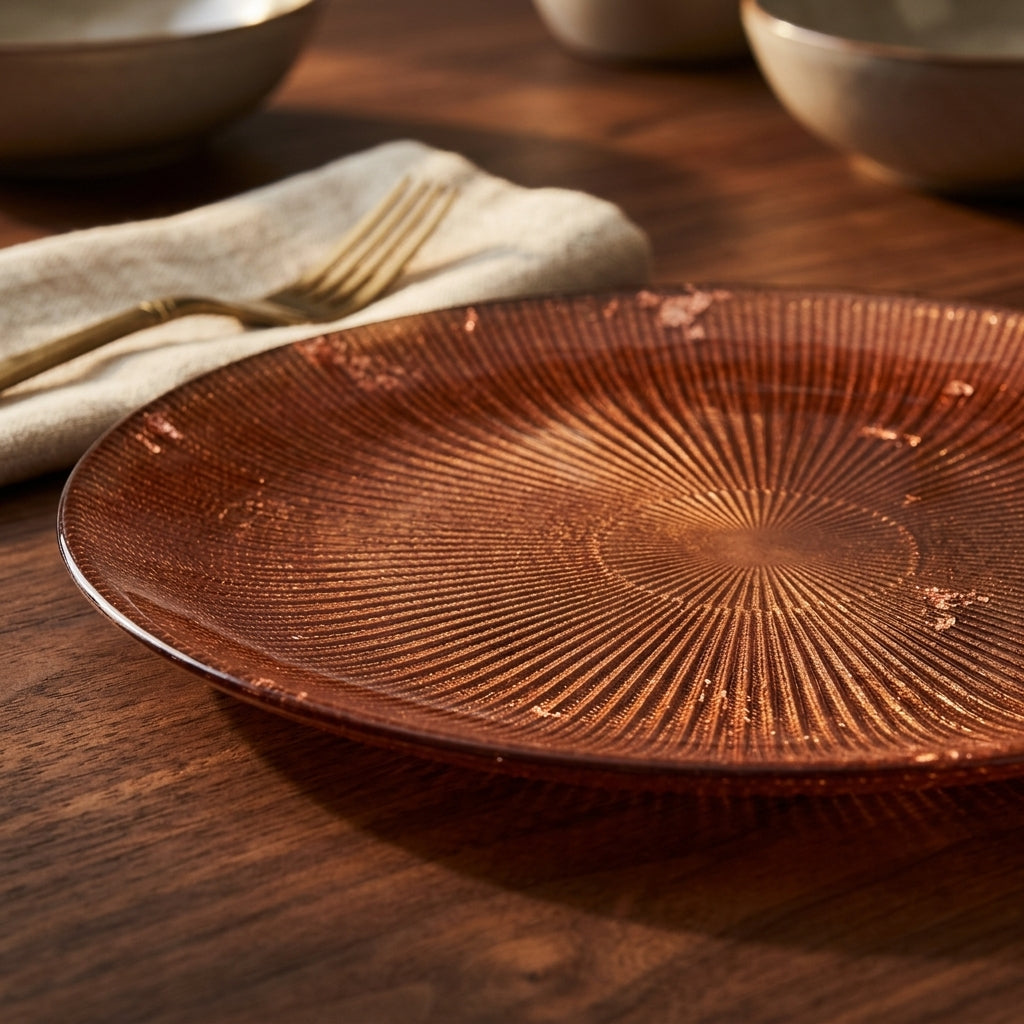 Orange holiday serving platter centerpiece