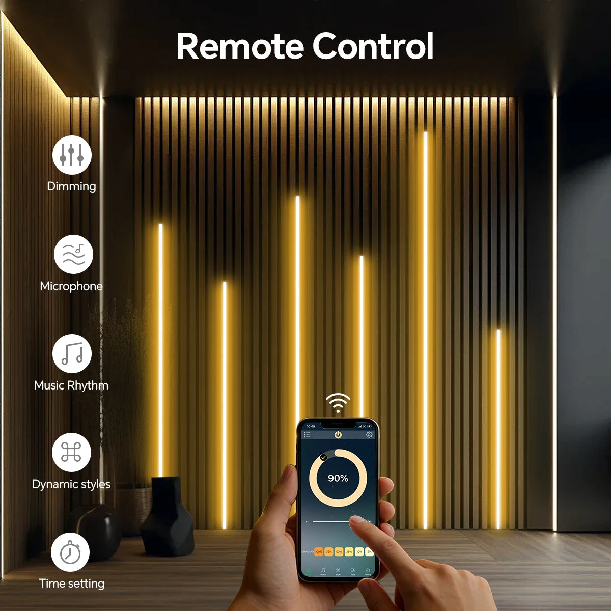 waterproof neon strip light outdoor wall installation